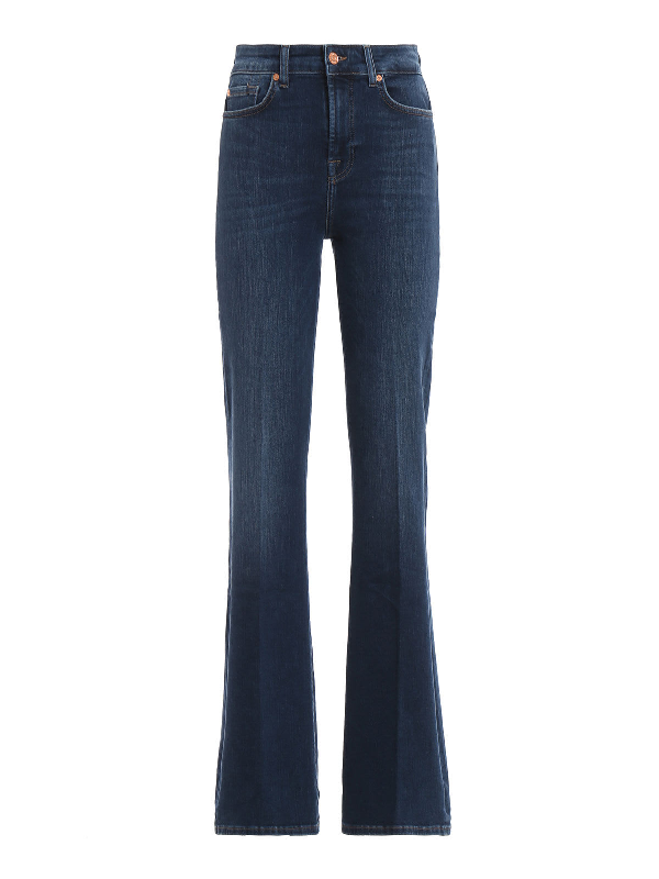 7 For All Mankind Lisha Slim Jeans In Mid Blue | ModeSens