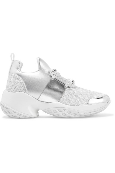 white mesh slip on sneakers