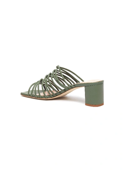 Shop Aeyde 'pearl' Strappy Leather Sandals In Sea Foam