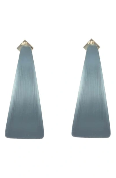 Shop Alexis Bittar Neon Capsule Wide Graduated Medium Hoop Earrings In Montana Blue