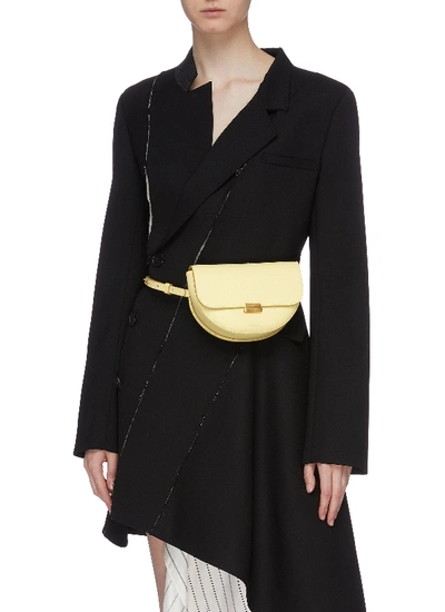 Shop Wandler 'anna' Big Leather Bum Bag In Eggshell