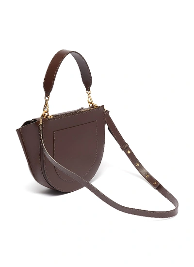 Shop Wandler 'hortensia' Medium Leather Shoulder Bag In Fudge