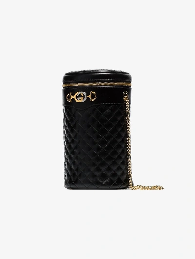 Shop Gucci Black Zumi Quilted Leather Belt Bag