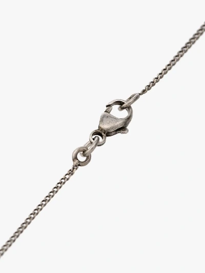 Shop Saint Laurent Silver Tone Razor Bracelet