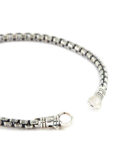 Shop Tom Wood 'venetian' Oxidised Silver Chain Bracelet - Size M In Metallic