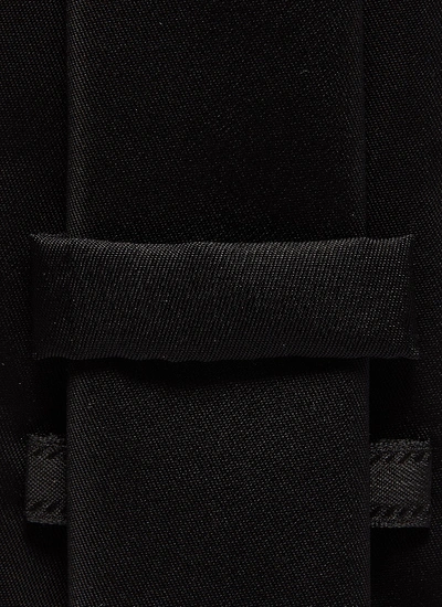 Shop Prada Logo Plate Nylon Tie In Black