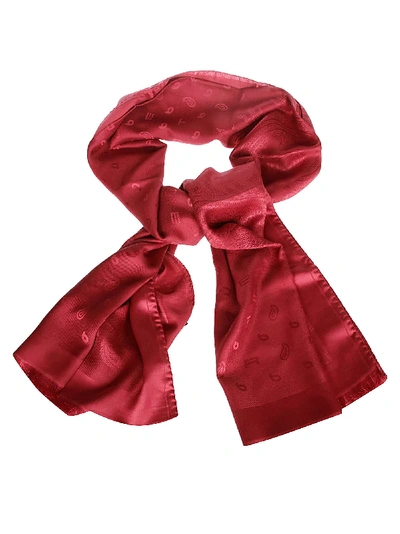 Shop Etro Paisley Jacquard Scarf In Red