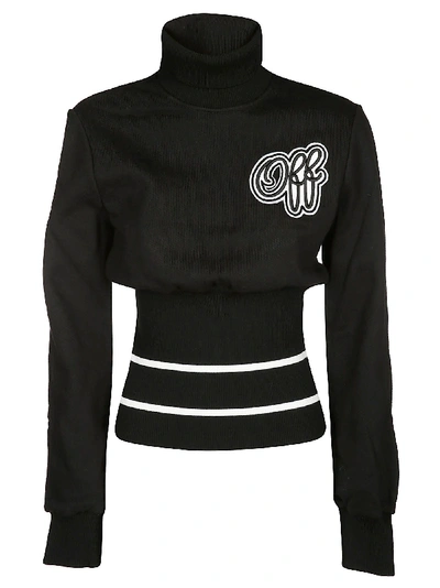 Shop Off-white Cheerleader Ribbed Sweatshirt In Black