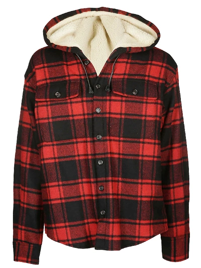 Shop Dsquared2 Hooded Shirt In Red Black