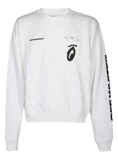 Shop Off-white Logo Printed Sweatshirt In White