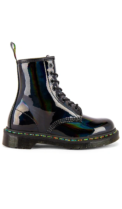 Shop Dr. Martens' 1460 Rainbow Boot In Black