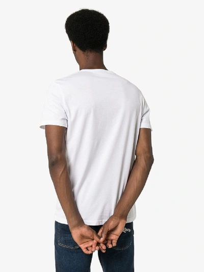 Shop Alexander Mcqueen Skull Print Logo T-shirt In White