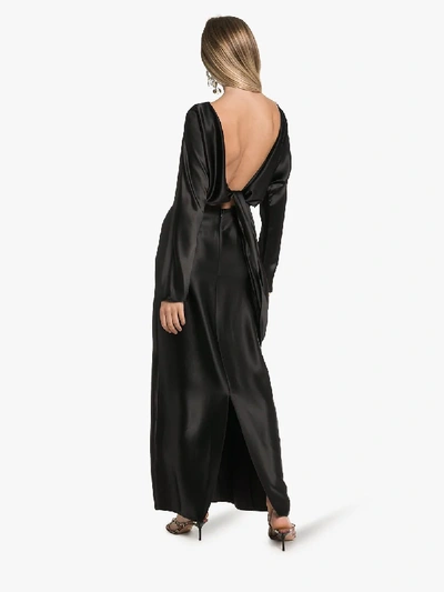Shop Deitas Demeter Silk Maxi Dress In Black