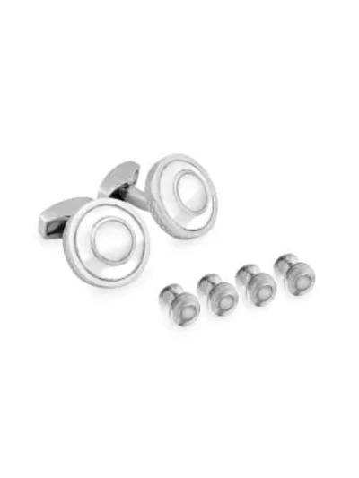 Shop Tateossian 6-piece Cufflink & Shirt Stud Set In White