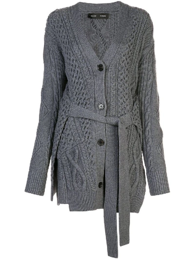 Shop Proenza Schouler Cable Knit Robe Cardigan Grey