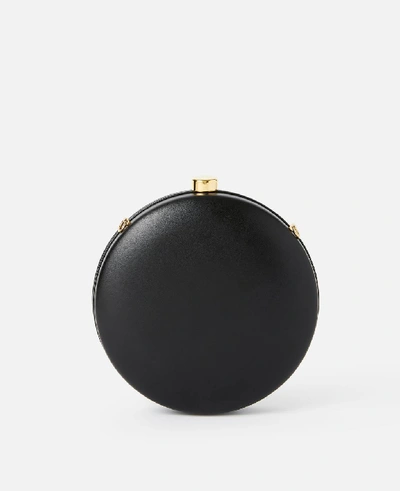 Shop Stella Mccartney Mini Round Logo Bag In Black