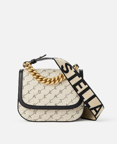 Shop Stella Mccartney Monogram Shoulder Bag In Beige