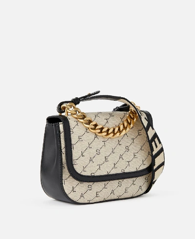 Shop Stella Mccartney Monogram Shoulder Bag In Beige