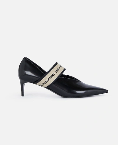 Shop Stella Mccartney Black Logo Pumps