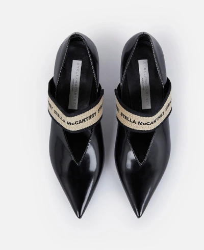 Shop Stella Mccartney Black Logo Pumps