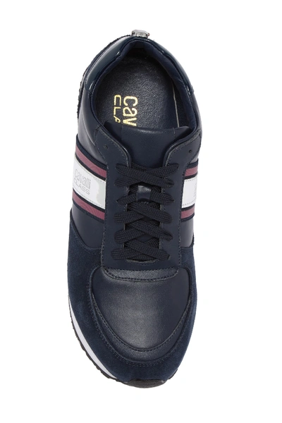 Shop Roberto Cavalli Cavalli Lace-up Retro Sneaker In Black