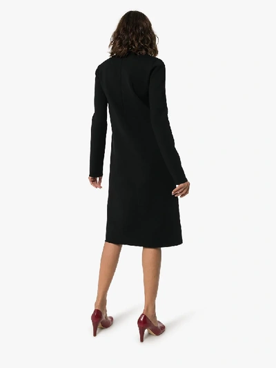 Bottega Veneta Wool-blend Turtleneck Midi Dress In Black
