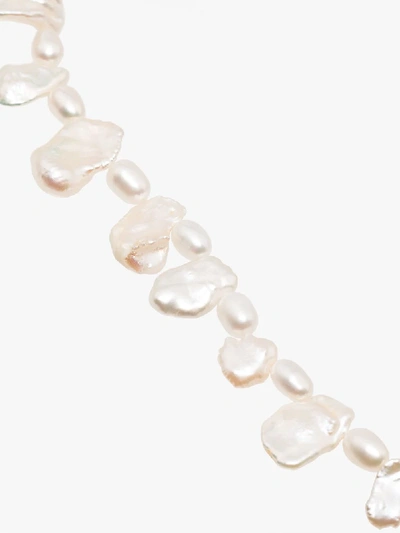 Shop Anissa Kermiche White Shelley Baroque Pearl Necklace