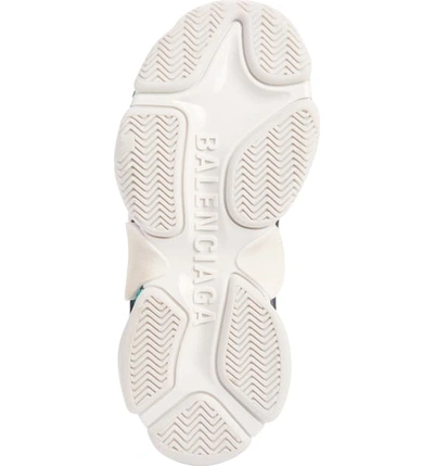 Shop Balenciaga Triple S Low Top Sneaker In White/ Turquoise