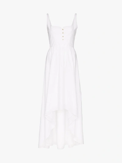 Shop Esteban Cortazar Corset Style Midi Dress In White