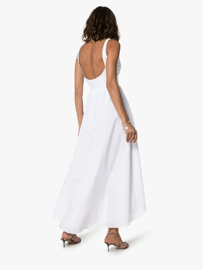 Shop Esteban Cortazar Corset Style Midi Dress In White