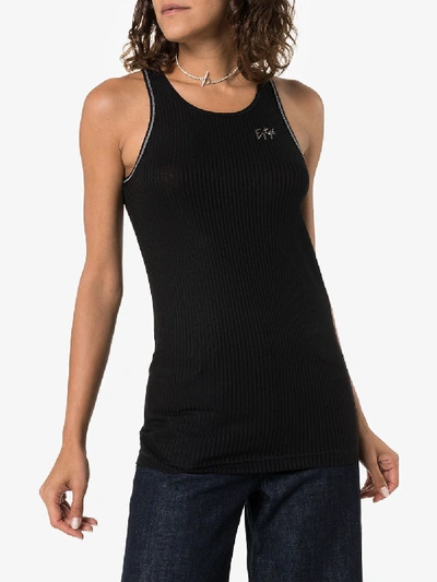 Shop Eytys Toni Ribbed Tank Top In Black