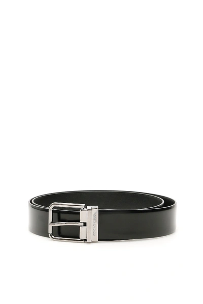 Shop Dolce & Gabbana Leather Belt In Nero (black)