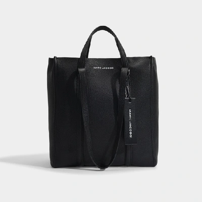 Shop Marc Jacobs The Tag Tote 31 In Black Leather