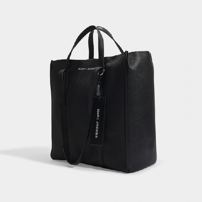 Shop Marc Jacobs The Tag Tote 31 In Black Leather