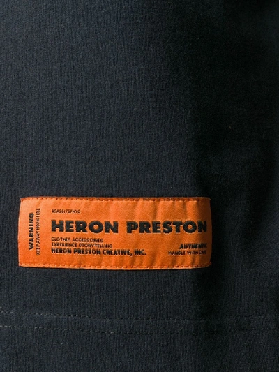 Shop Heron Preston Black Ctnmb Print T-shirt