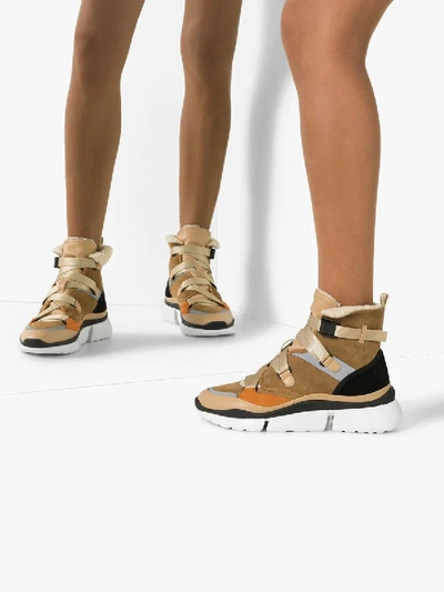 Shop Chloé Sonnie High-top Sneakers