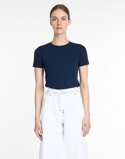 Shop 8 By Yoox T-shirts In Dark Blue