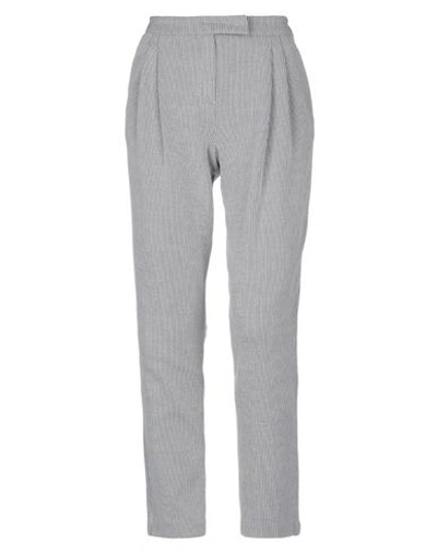 Shop Armani Collezioni Woman Pants Light Grey Size 10 Cotton, Virgin Wool, Acrylic, Polyamide, Elastane