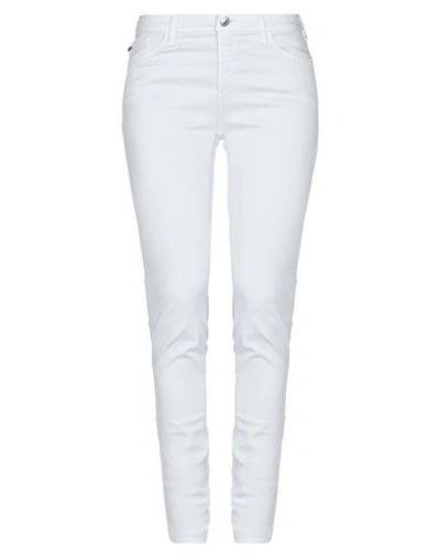 Shop Armani Jeans Casual Pants In Light Grey