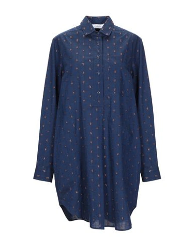Shop Aglini Shirt Dress In Dark Blue