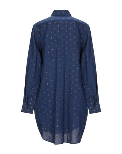 Shop Aglini Shirt Dress In Dark Blue