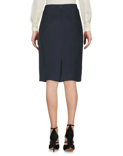 Shop Armani Collezioni Knee Length Skirt In Dark Blue