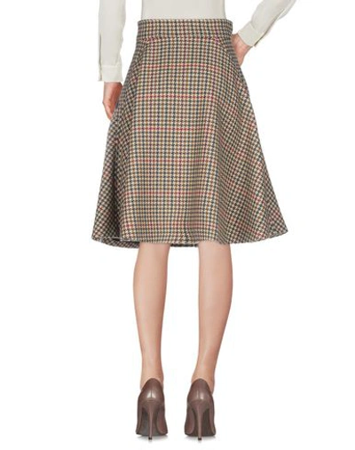 Shop Miu Miu Knee Length Skirt In Khaki