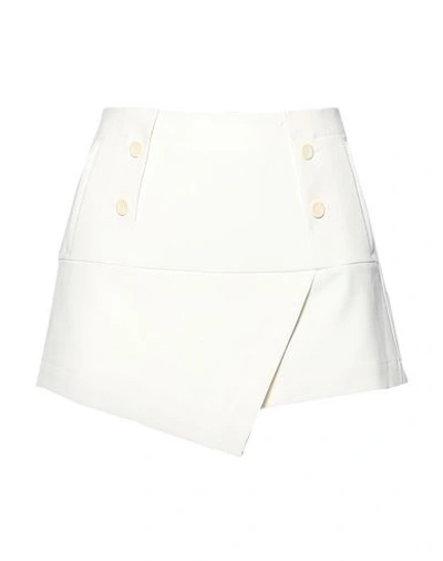 Shop Tibi Mini Skirt In Beige