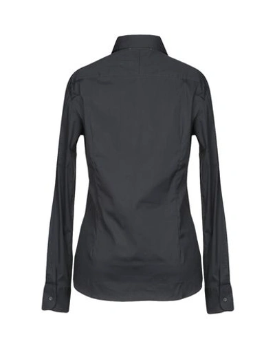 Shop Aglini Solid Color Shirts & Blouses In Black