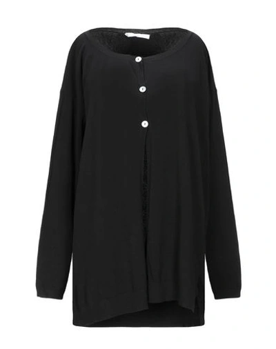 Shop Les Copains Woman Cardigan Black Size M Viscose, Polyamide