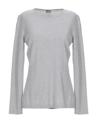 Shop Armani Collezioni Sweater In Light Grey