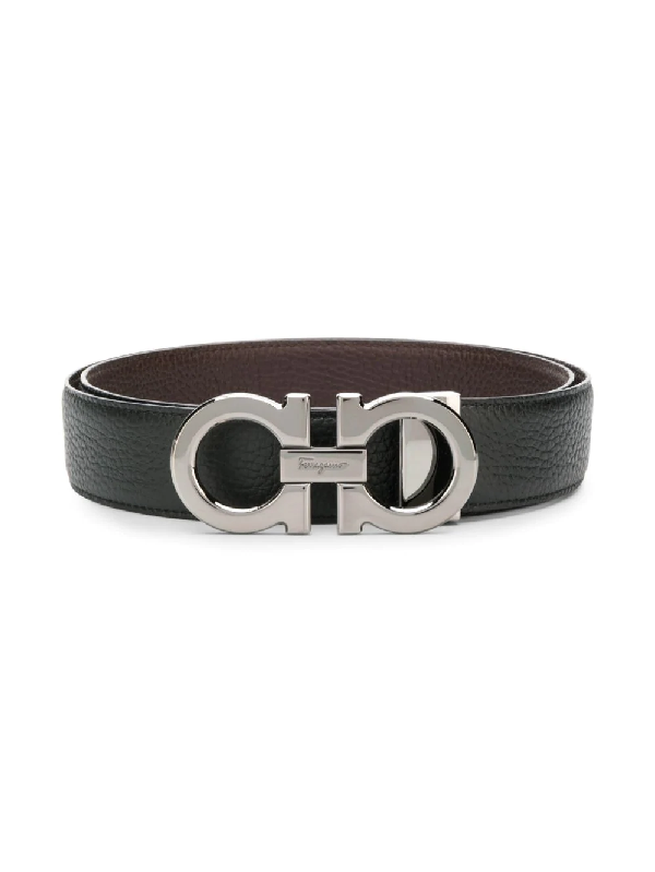 men's double gancini reversible leather belt