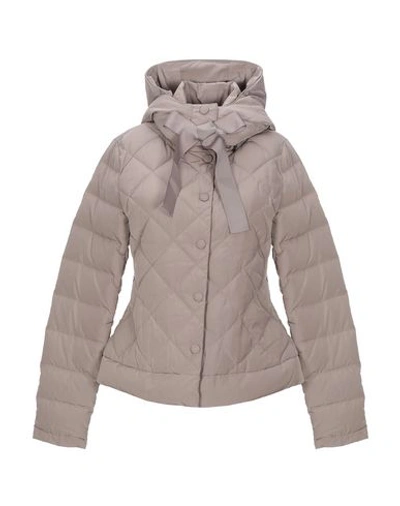 Shop Armani Jeans Down Jacket In Dove Grey