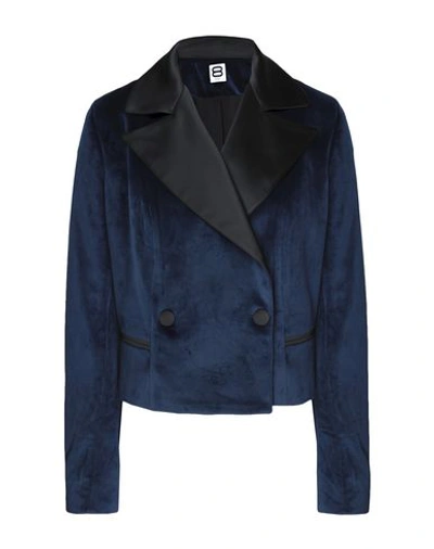 Shop 8 By Yoox Suit Jackets In Dark Blue